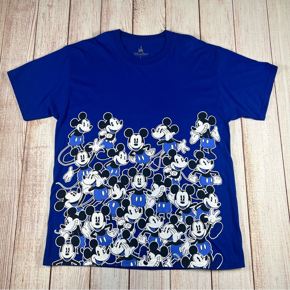 Disney Parks Mickey Mouse All Over Print T Shirt Adult Large Never Worn
